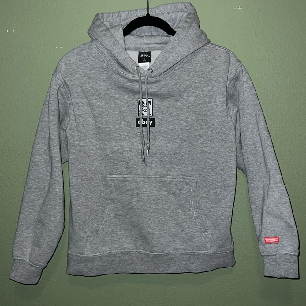 Simple Grey Obey Hoodie